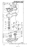 GEARCASE Diagram and Parts List for LA5805XPW0  Whirlpool Washer