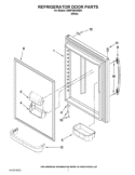 REFRIGERATOR DOOR PARTS Diagram and Parts List for EB9FVBXWQ03  Whirlpool Refrigerator