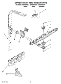 UPPER WASH AND RINSE PARTS Diagram and Parts List for KUDU03STBL1  KitchenAid Dishwasher