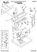 TOP AND CONSOLE, LIT/OPTIONAL Diagram and Parts List for LGT6634AQ2  Whirlpool Dryer