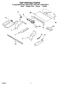 TOP VENTING Diagram and Parts List for RBD275PDQ12  Whirlpool Wall Oven