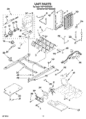 UNIT PARTS Diagram and Parts List for KSRY25CRMS00  KitchenAid Refrigerator