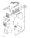 ICEMAKER Diagram and Parts List for 8ED22DQXAN00  Whirlpool Refrigerator