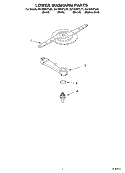 LOWER WASHARM PARTS Diagram and Parts List for GU1500XTLT1  Whirlpool Dishwasher