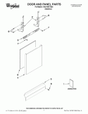 DOOR AND PANEL PARTS Diagram and Parts List for 7DU1100XTSS4  Whirlpool Dishwasher