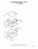 REFRIGERATOR SHELF PARTS Diagram and Parts List for ED2LHEXTD11  Whirlpool Refrigerator