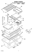 SHELF, OPTIONAL Diagram and Parts List for ET1FHMXLT00  Whirlpool Refrigerator