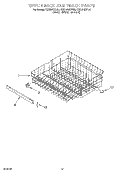 UPPER RACK AND TRACK Diagram and Parts List for KUDI24SEBL0  KitchenAid Dishwasher