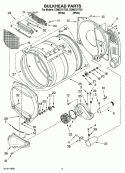 BULKHEAD PARTS Diagram and Parts List for CGM2751TQ1  Whirlpool Dryer