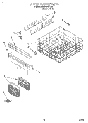 LOWER RACK Diagram and Parts List for KUDS24SEBS0  KitchenAid Dishwasher
