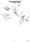 PUMP AND MOTOR PARTS Diagram and Parts List for MHWZ400TQ00  Whirlpool Washer