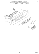 CONTROL PANEL Diagram and Parts List for KUDS24SEBL4  KitchenAid Dishwasher