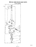 BRAKE AND DRIVE TUBE Diagram and Parts List for LA5360XSW1  Whirlpool Washer