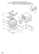 INTERNAL OVEN Diagram and Parts List for KEBS278DBS7  KitchenAid Wall Oven