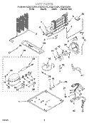 UNIT Diagram and Parts List for GT22DCXJW01  Whirlpool Refrigerator