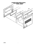 LOWER OVEN DOOR Diagram and Parts List for KEBI200YBL1  KitchenAid Wall Oven
