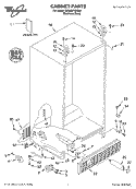 CABINET, LITERATURE Diagram and Parts List for GD25SFXHS05  Whirlpool Refrigerator