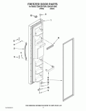 FREEZER DOOR PARTS Diagram and Parts List for ED5KVEXVQ04  Whirlpool Refrigerator