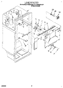 LINER Diagram and Parts List for KTRS22KAAL12  KitchenAid Refrigerator