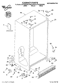 CABINET, LITERATURE Diagram and Parts List for ED5CHQXKB00  Whirlpool Refrigerator