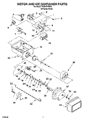 MOTOR AND ICE CONTAINER PARTS Diagram and Parts List for TS25AGXRD00  Estate Refrigerator