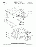 COOKTOP PARTS Diagram and Parts List for GJC3055RB06  Whirlpool Cooktop
