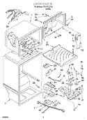 LINER Diagram and Parts List for ST21PKXJW01  Whirlpool Refrigerator