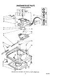 MACHINE BASE Diagram and Parts List for LA5300XPW4  Whirlpool Washer