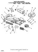 AIR FLOW PARTS Diagram and Parts List for GH6178XPB1  Whirlpool Microwave