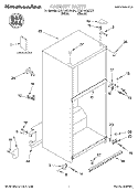 CABINET, LITERATURE Diagram and Parts List for KTRP19KJBT01  KitchenAid Refrigerator