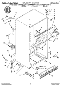 CABINET Diagram and Parts List for KTRS25KAWH10  KitchenAid Refrigerator