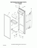 REFRIGERATOR DOOR PARTS Diagram and Parts List for ED5LVAXWS01  Whirlpool Refrigerator