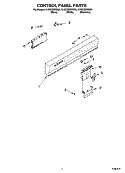 CONTROL PANEL PARTS Diagram and Parts List for KUDC02IRBS3  KitchenAid Dishwasher