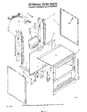 EXTERNAL OVEN Diagram and Parts List for SF302BERW2  Whirlpool Range