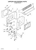 AIRFLOW AND CONTROL PARTS Diagram and Parts List for ACU104PK1  Whirlpool Air Conditioner