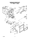 DISPENSER FRONT Diagram and Parts List for RS22BRXAW00  Roper Refrigerator