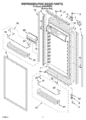 REFRIGERATOR DOOR PARTS Diagram and Parts List for KBRP36FMS00  KitchenAid Refrigerator