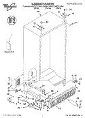 CABINET, LITERATURE Diagram and Parts List for GD25BFCHT01  Whirlpool Refrigerator