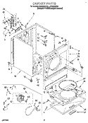 SECTION Diagram and Parts List for LEV6634DZ0  Whirlpool Dryer
