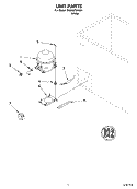 SECTION Diagram and Parts List for EH050FXKQ01  Whirlpool Freezer