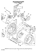 BULKHEAD PARTS, OPTIONAL PARTS (NOT INCLUDED) Diagram and Parts List for YMED5800TW0  Maytag Dryer