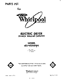 SECTION Diagram and Parts List for LE5780XMW0  Whirlpool Dryer