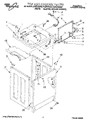 TOP AND CABINET, LIT/OPTIONAL Diagram and Parts List for CAE2792AG0  Whirlpool Washer