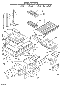 SHELF PARTS Diagram and Parts List for KTRC22KMSS00  KitchenAid Refrigerator