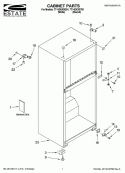 CABINET PARTS Diagram and Parts List for TT14DKXST01  Estate Refrigerator