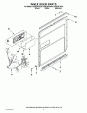 INNER DOOR PARTS Diagram and Parts List for KUDE20FXSS4  KitchenAid Dishwasher