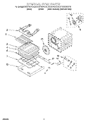INTERNAL OVEN Diagram and Parts List for KEBS278DBS10  KitchenAid Wall Oven