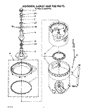 AGITATOR, BASKET AND TUB Diagram and Parts List for 6LA5800XTW2  Whirlpool Washer