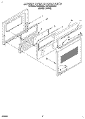 LOWER OVEN DOOR Diagram and Parts List for KEBI200BBL1  KitchenAid Wall Oven