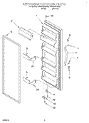 REFRIGERATOR DOOR Diagram and Parts List for RS25AQXGW02  Roper Refrigerator